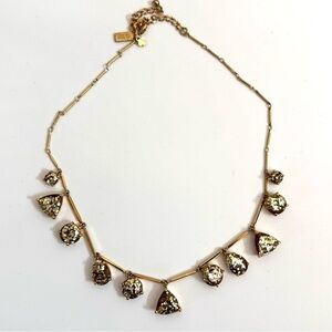 Kate Spade New York Gold Glitter Vegas Jewels Sparkle Statement Necklace